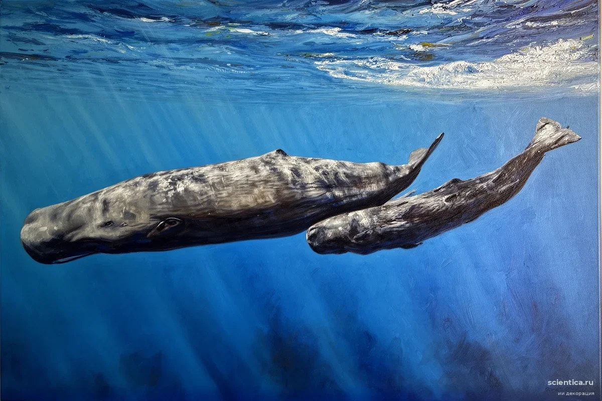 Океанологи сняли роды кашалота: почему к месту события приплыли сотни дельфинов других видов